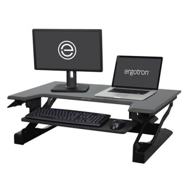 עמדת עבודה דינאמית ישיבה עמידה ( משטח עבודה בינוני) מדגם WorkFit-T, Sit-Stand Desktop Workstation