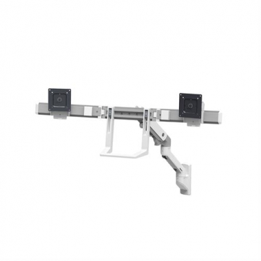 זרוע דו מפרקית לזוג מסכים גדולים מתחברת לקיר דגם: HX Wall Dual Monitor Arm ERGOTRON 