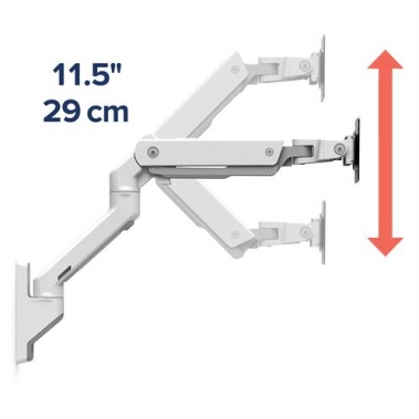 זרוע דו מפרקית למסכים גדולים מתחברת לקיר דגם: HX Wall Mount Monitor Arm ERGOTRON 